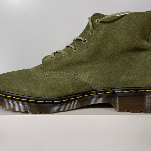 DOC 101 MADE IN ENGLAND SUEDE ANKLE BOOTS MENS SIZE 11 GREEN DESERT OASIS 6 EYE - Picture 8 of 12